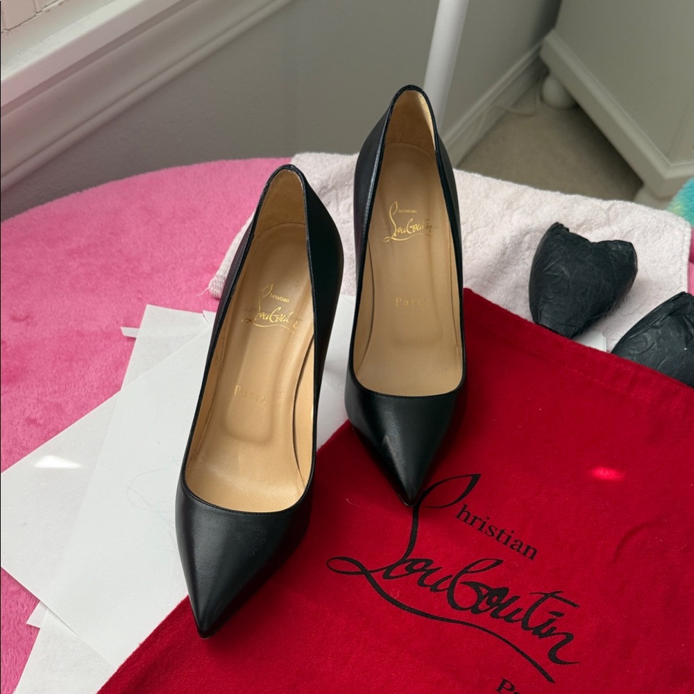 Christian Louboutin Black pigalle leather pumps